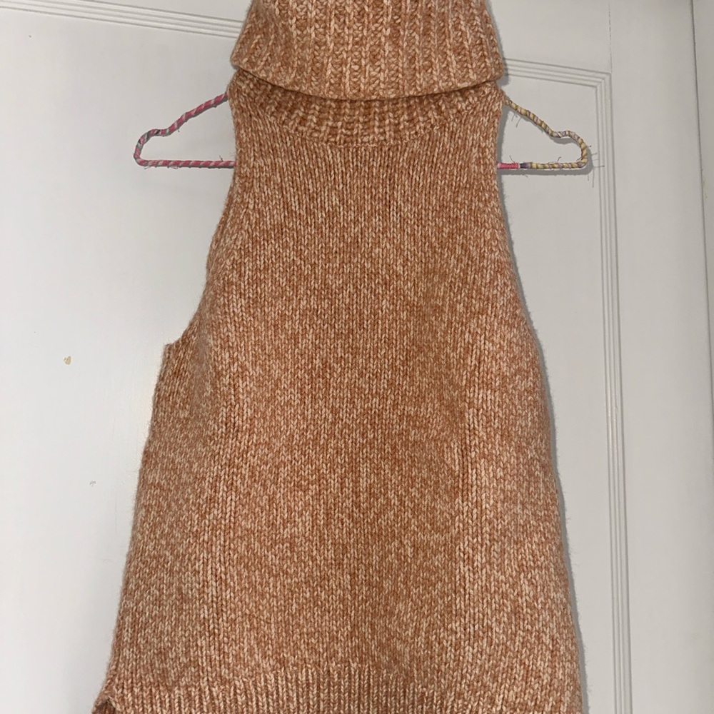 Madewell Tan Cowl Neck Sweater Cozy Knit